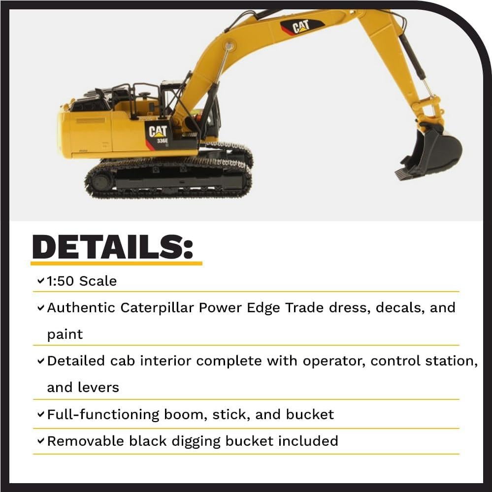 Excavadora Hidráulica H Hybrid Caterpillar 336E 1:50 Diecast
