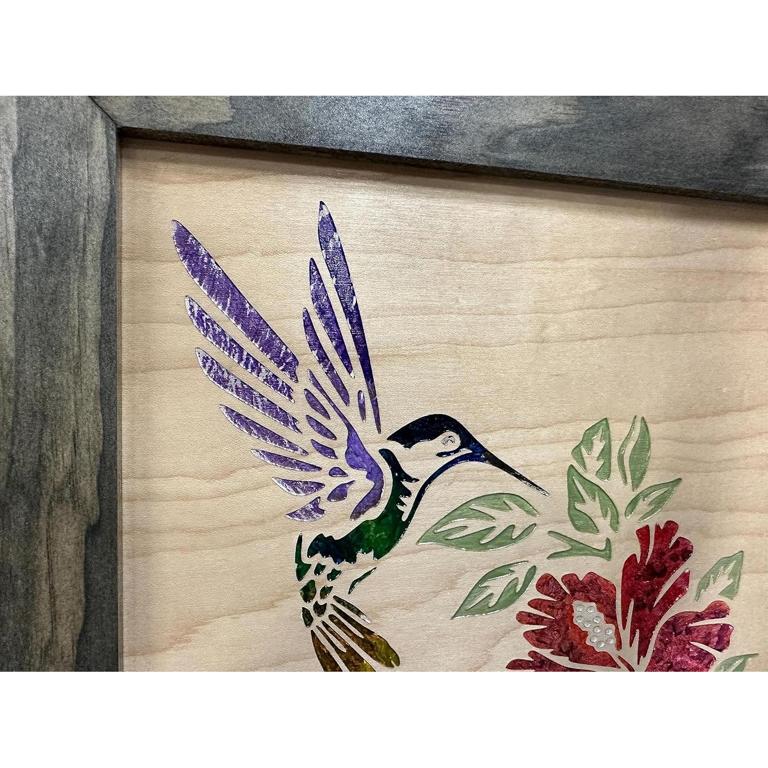 Caja Fuerte Oculta Bellewood para Armas con Colibrí y Hibisco
