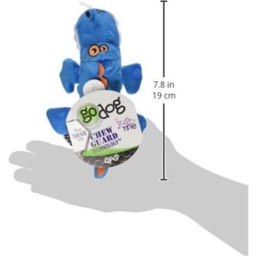 Juguete para Perros goDog Gator Mini Azul con Squeaker