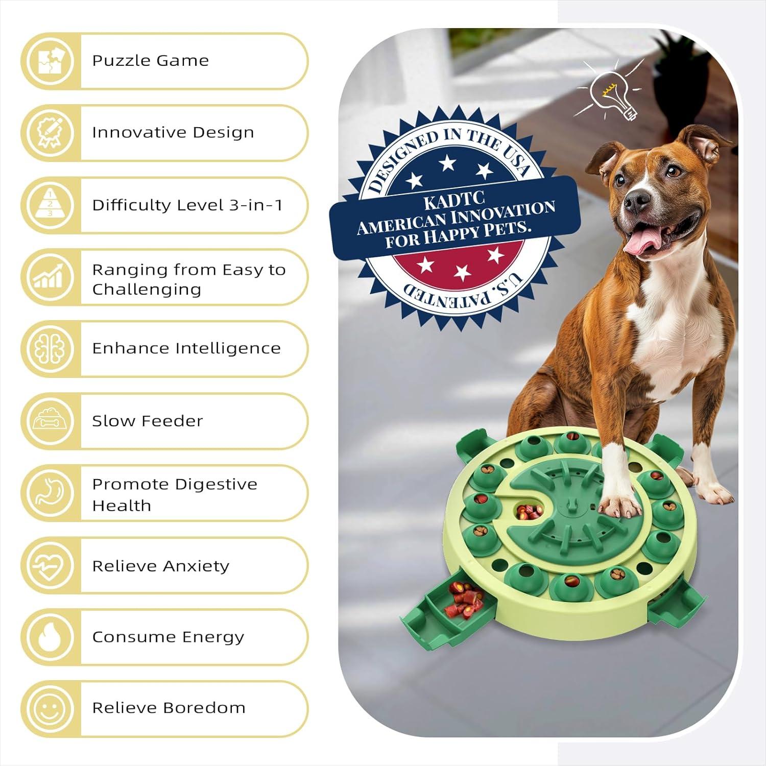 Juguete de Rompecabezas KADTC para Perros - 4 Modos y 3 Niveles