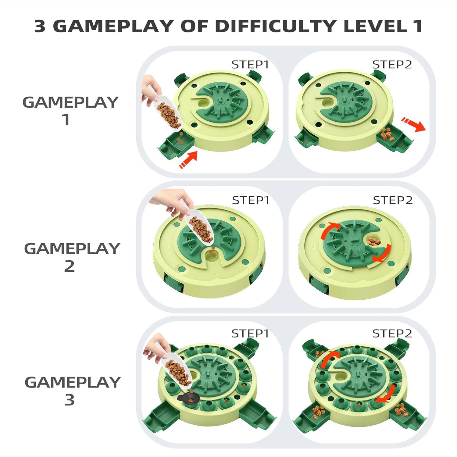 Juguete de Rompecabezas KADTC para Perros - 4 Modos y 3 Niveles