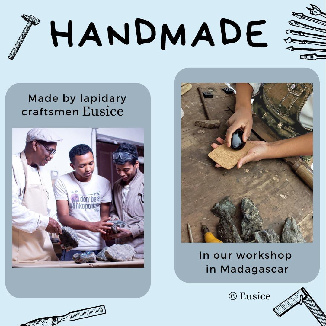 Piedra de Amazonita Pulida Eusice - Cristal Sanador Natural 80g