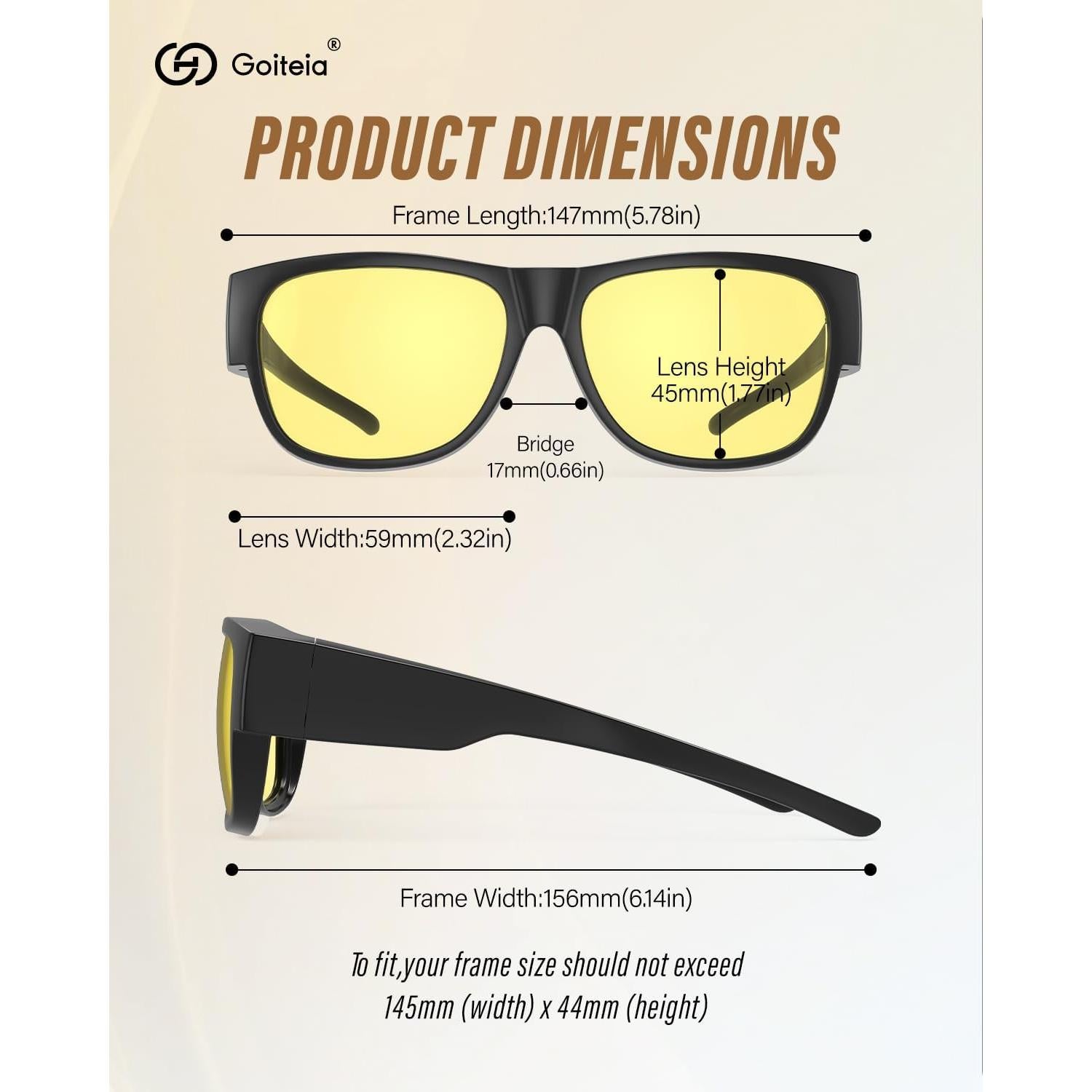 Gafas de Conducción Nocturna Goiteia Amarillas Polarizadas