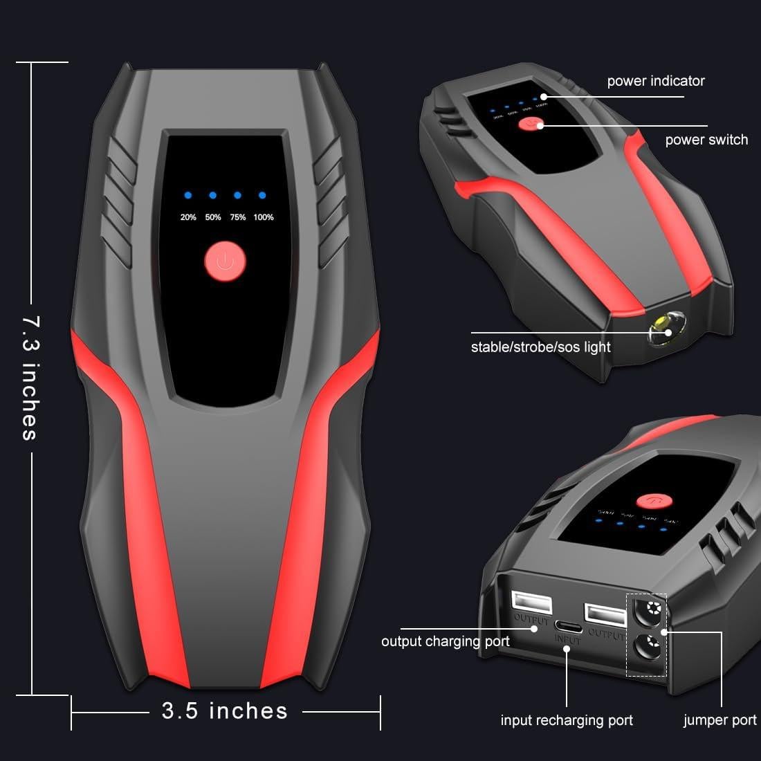Arrancador de Auto GFERAUTO A20 2000A con Compresor