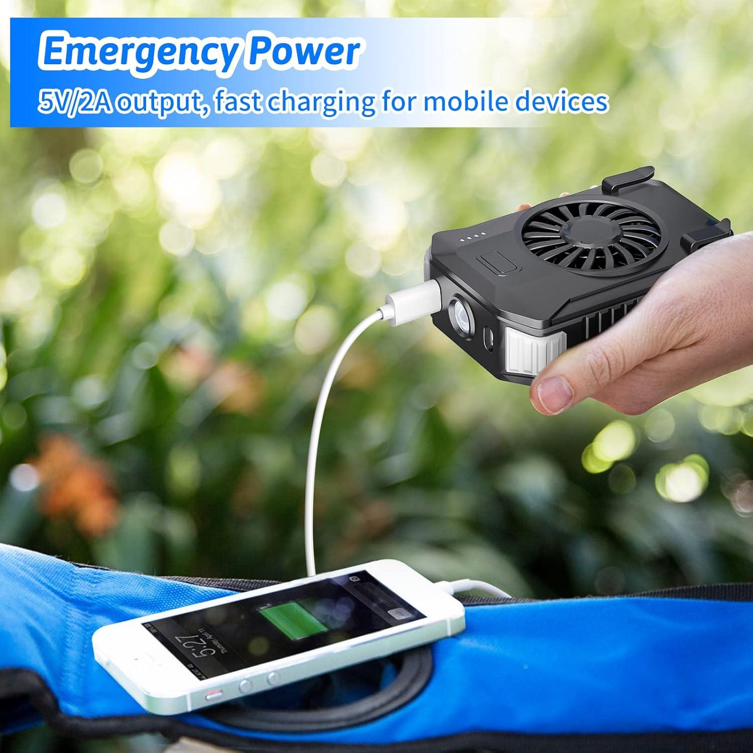 Ventilador Portátil de Cintura HandFun 10000mAh 3 Velocidades