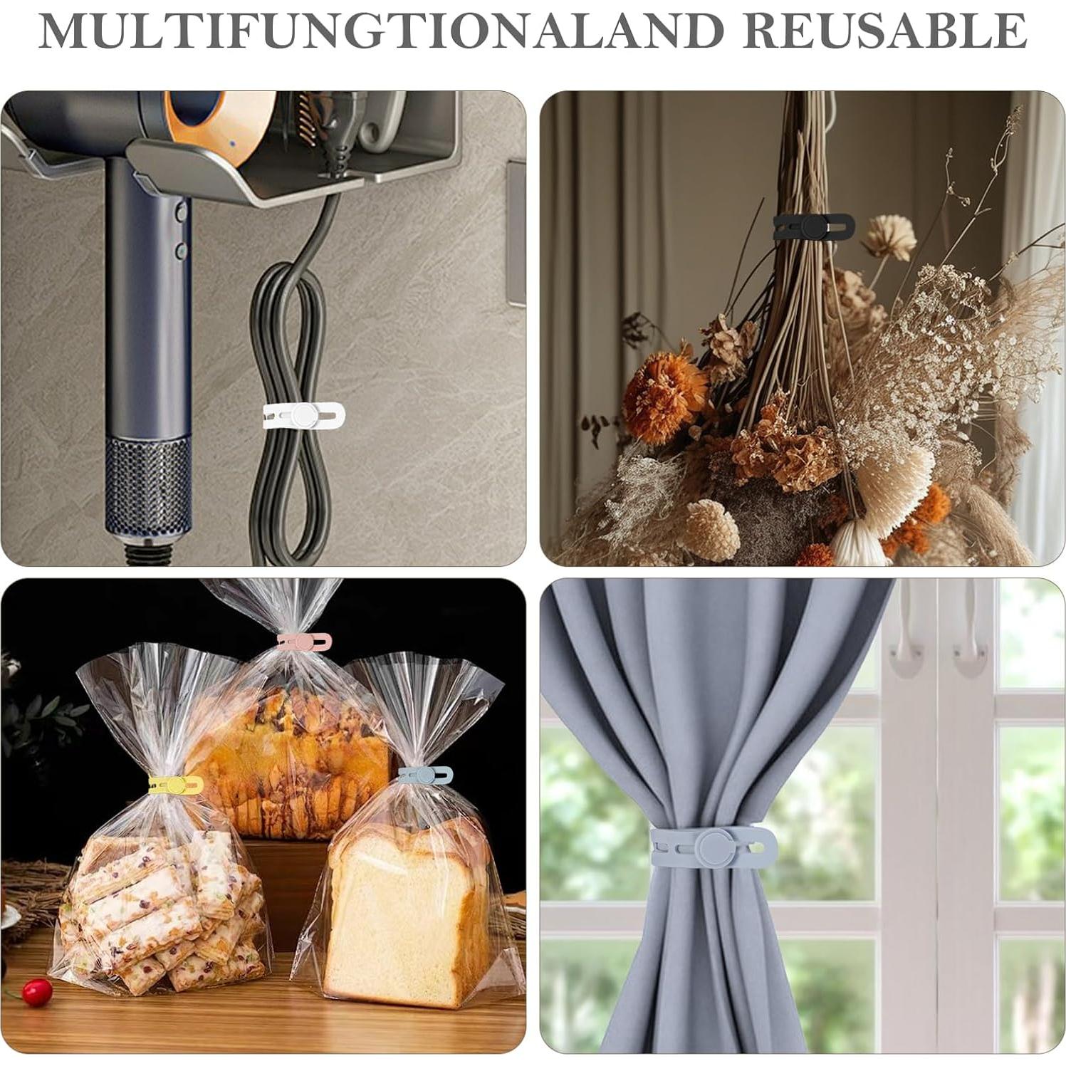 30 Correas de Cable de Silicona Donruby - Reutilizables 6 Colores