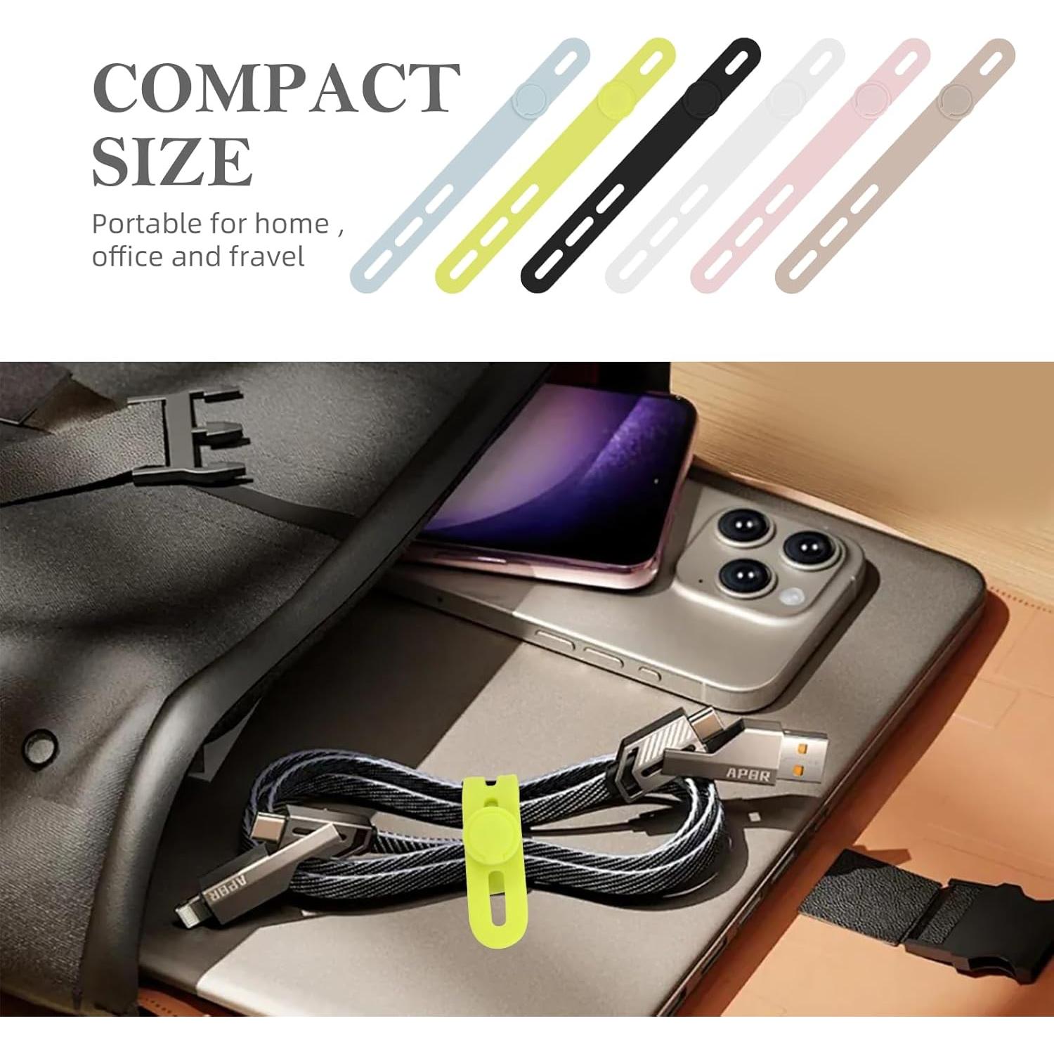 30 Correas de Cable de Silicona Donruby - Reutilizables 6 Colores