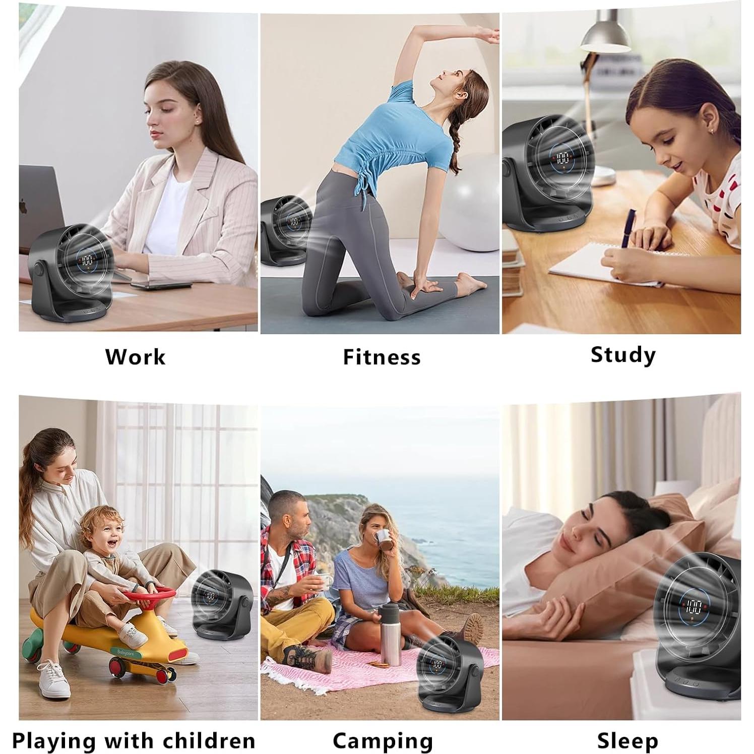 Ventilador de Escritorio Xipax JF106 Ultra Silencioso 25dB