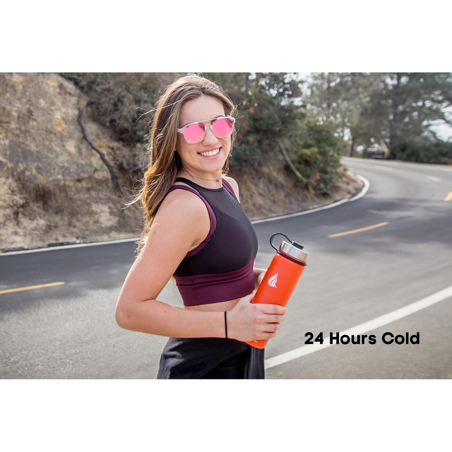 Botella de Agua Aislada Hydro Cell 532ml Mandarina