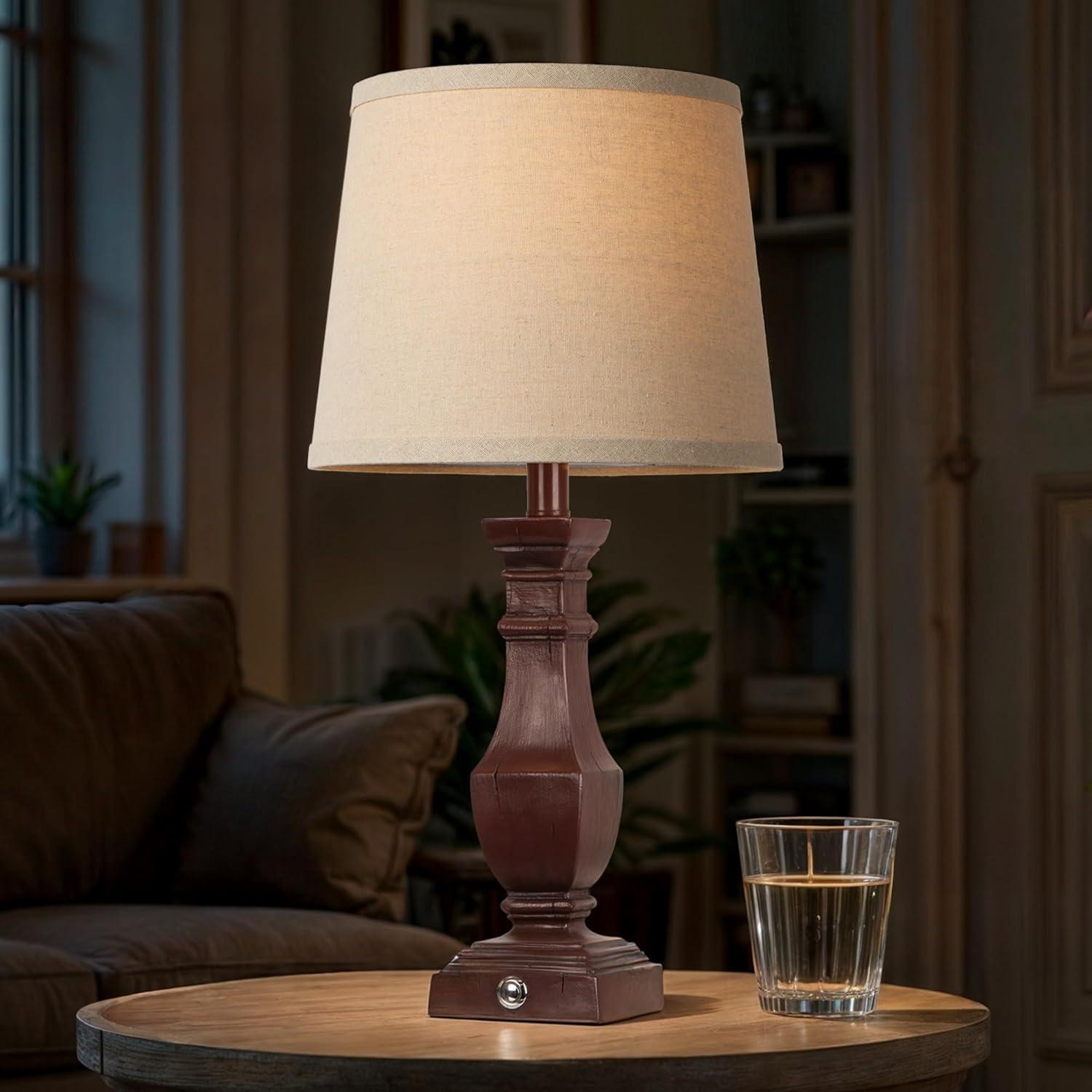 Juego de Lámparas de Mesa Regulables ROTTOGOON 22" Rojo Antiguo