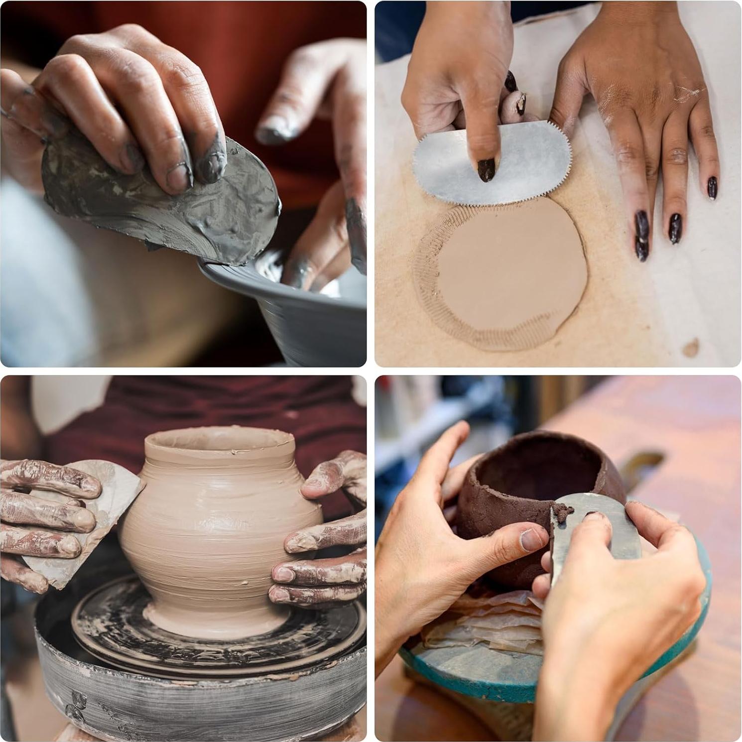 Raspadores de Arcilla de Acero Inoxidable HARFINGTON 2 Pcs