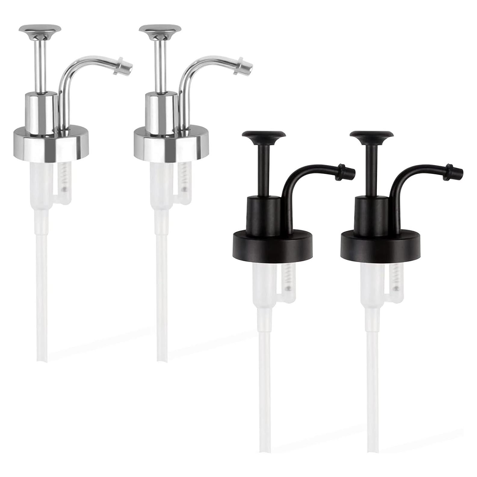 Dispensador de jarabe de café BangBoom 4 piezas negro y plata