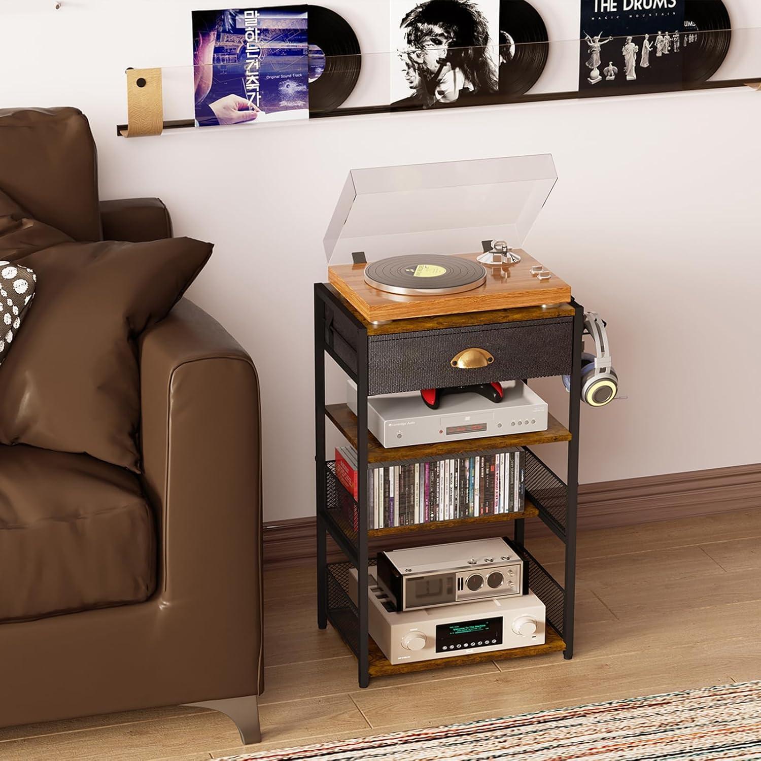 Soporte de Medios Hongtamoya CD-YXJ01 con Cajón y 4 Niveles