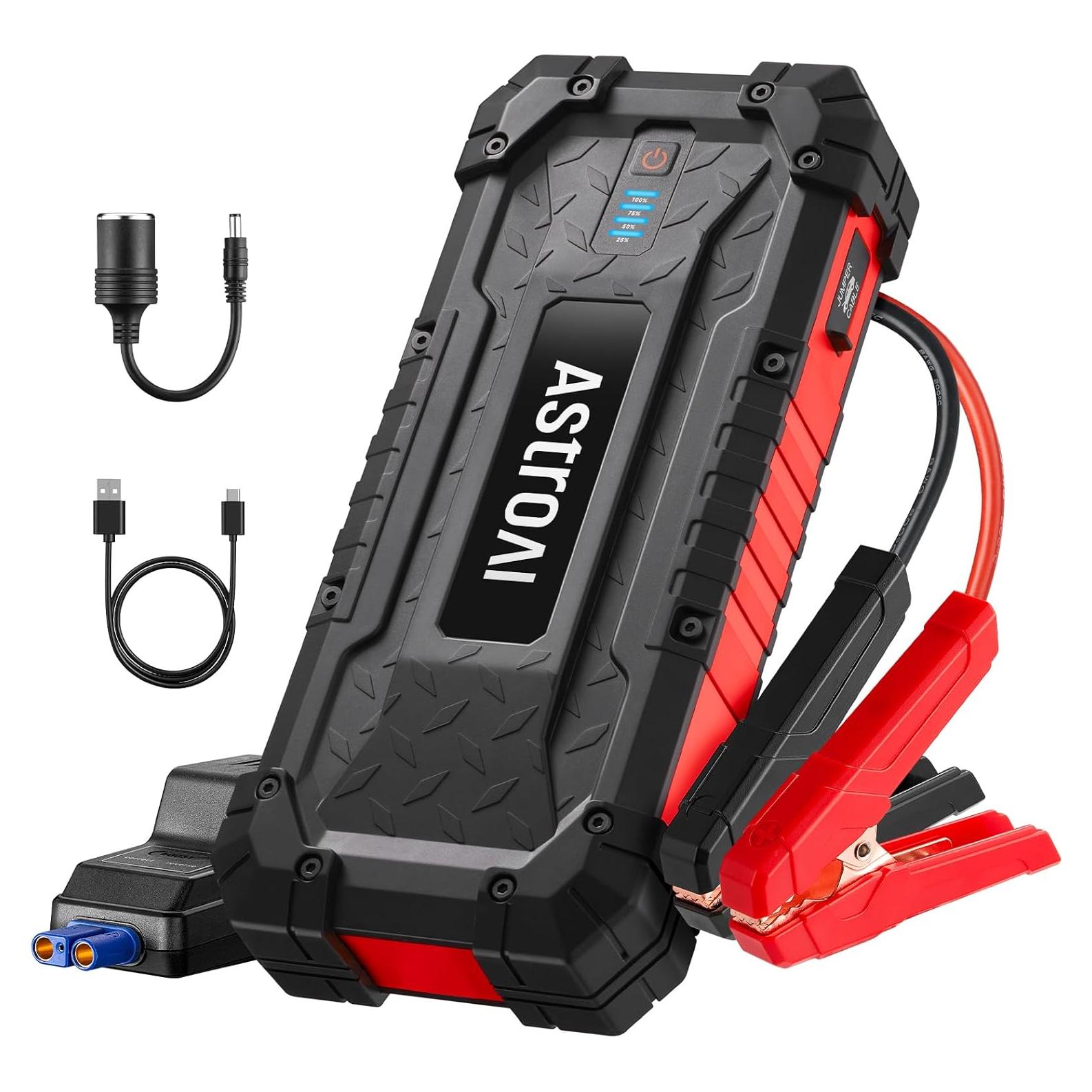 Arrancador de Salto AstroAI S8 Ultra 4000A 24000mAh Rojo