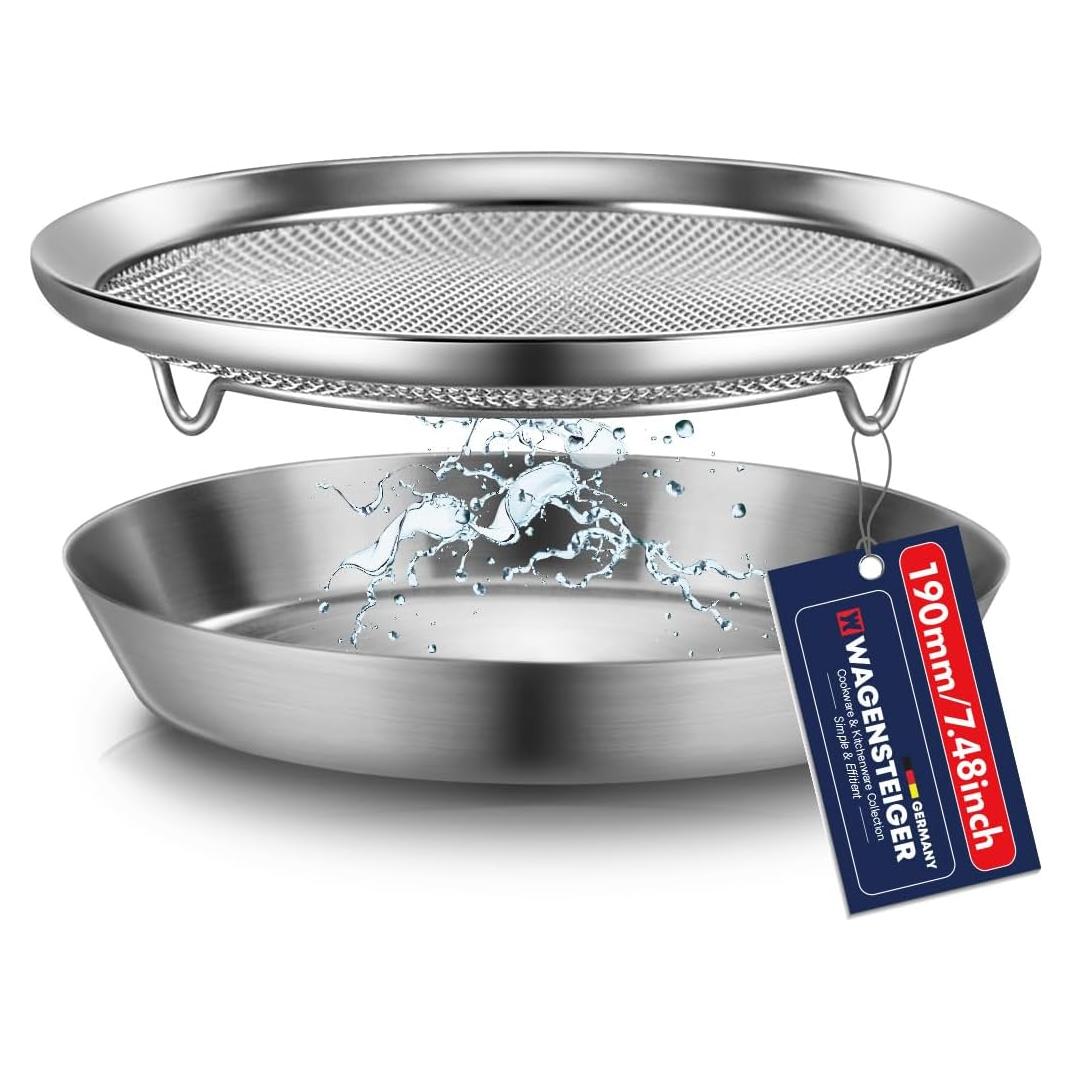 Juego de bandejas de malla acero inoxidable WAGENSTEIGER 19 cm