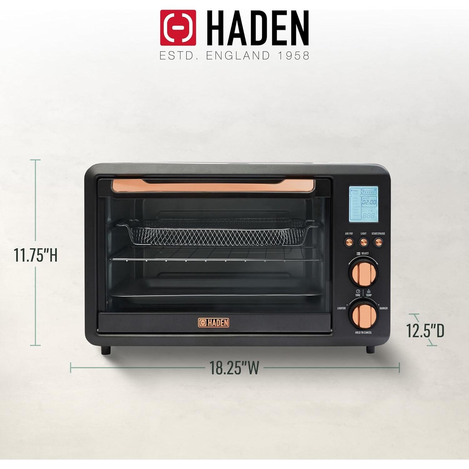 Horno Tostador Haden 25L 6 Rebanadas Freidora de Aire