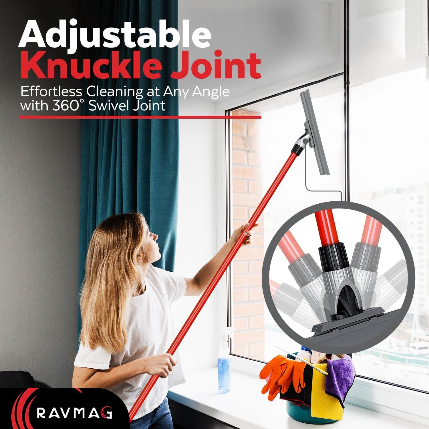 Raspador de Piso RAVMAG 12" Silicona con Mango 55"