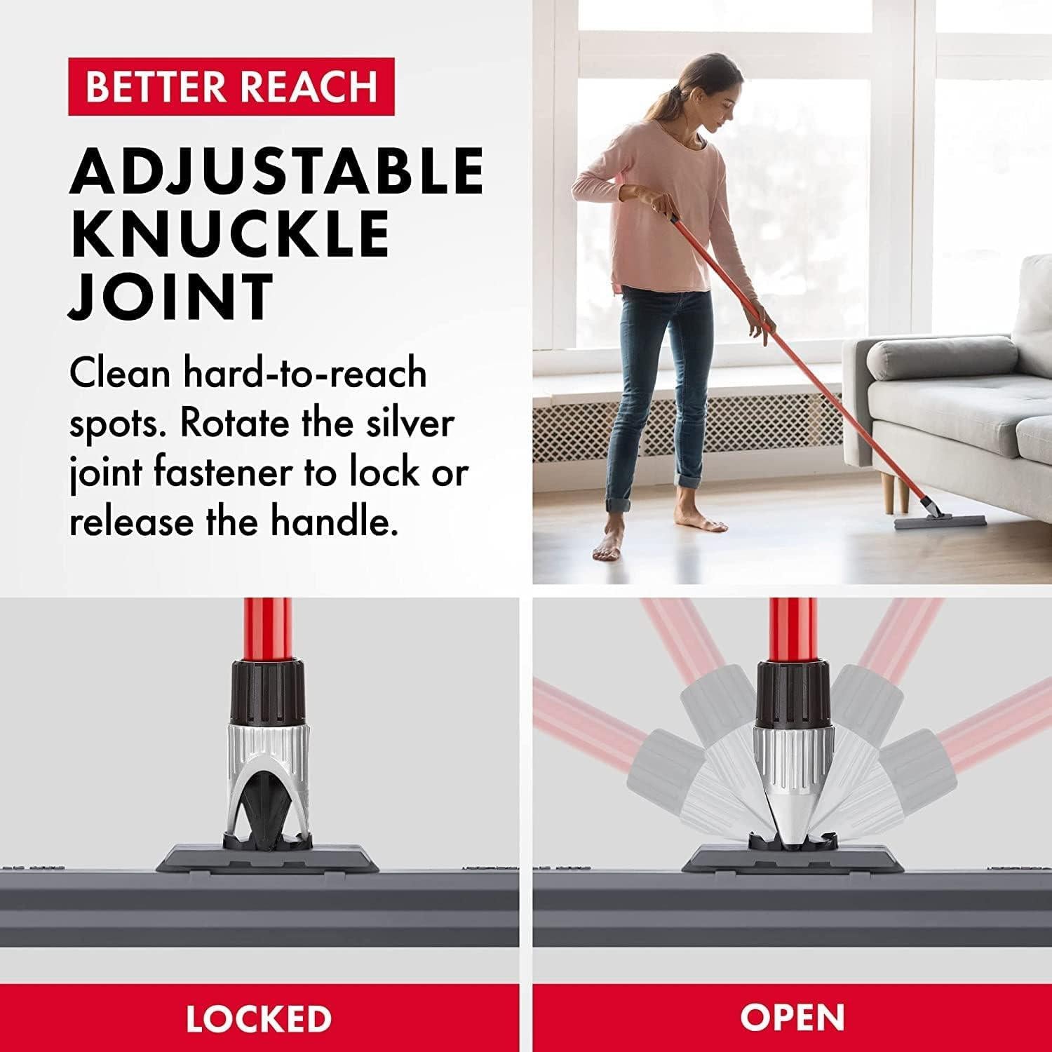 Raspador de Piso RAVMAG 12" Silicona con Mango 55"