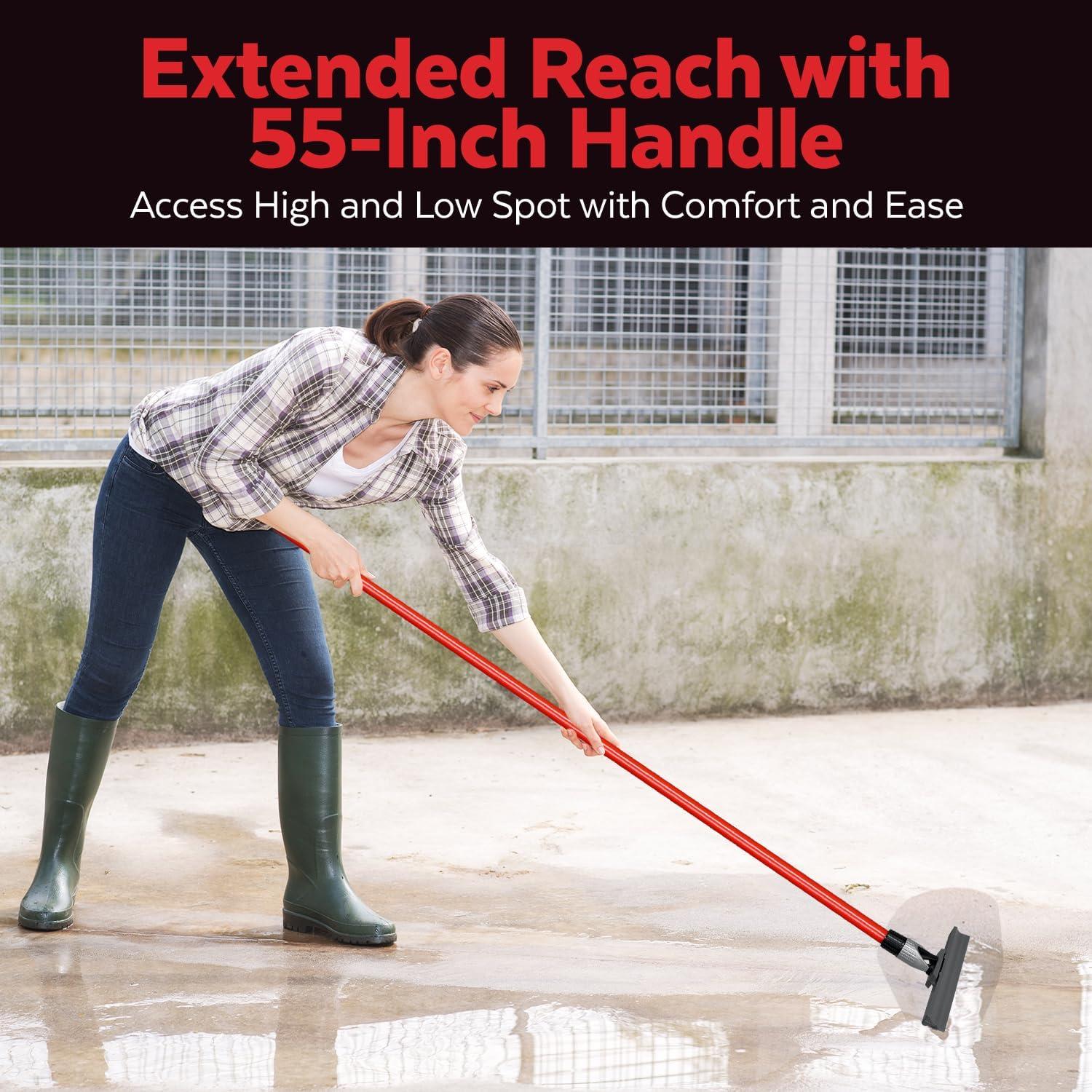 Raspador de Piso RAVMAG 12" Silicona con Mango 55"