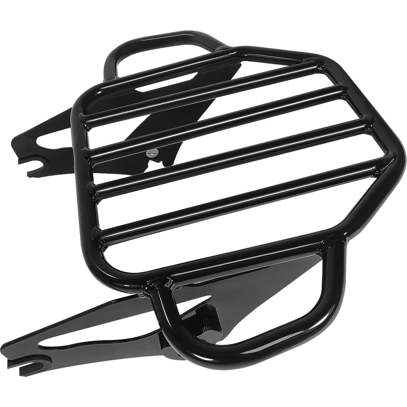 Portaequipajes desmontable Fjpacemt negro para Harley 2009-2024