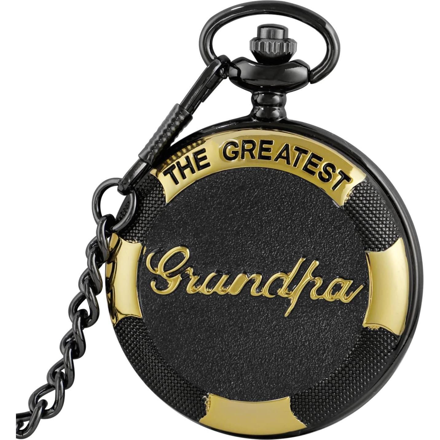 Reloj de bolsillo SwitchMe PK062901 cuarzo negro con cadena