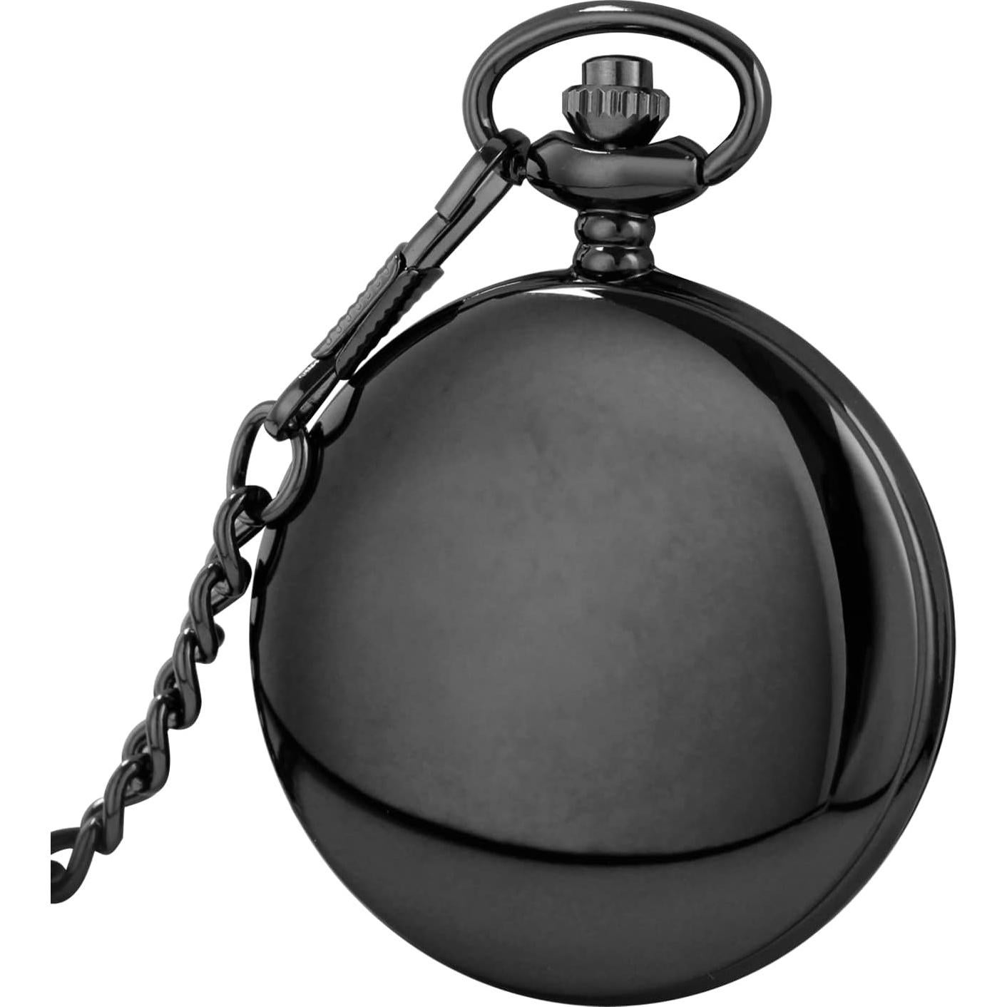 Reloj de bolsillo SwitchMe PK062901 cuarzo negro con cadena