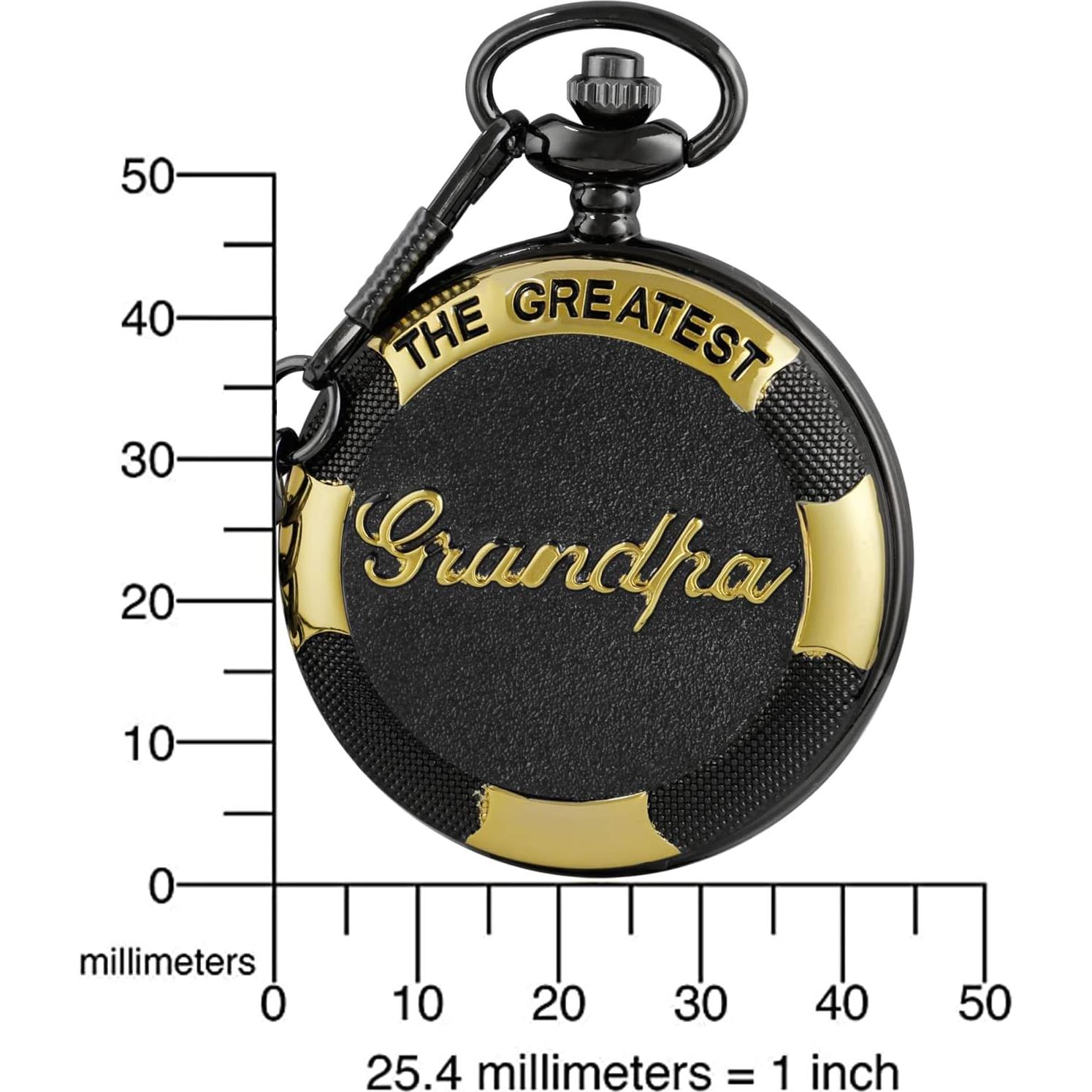 Reloj de bolsillo SwitchMe PK062901 cuarzo negro con cadena