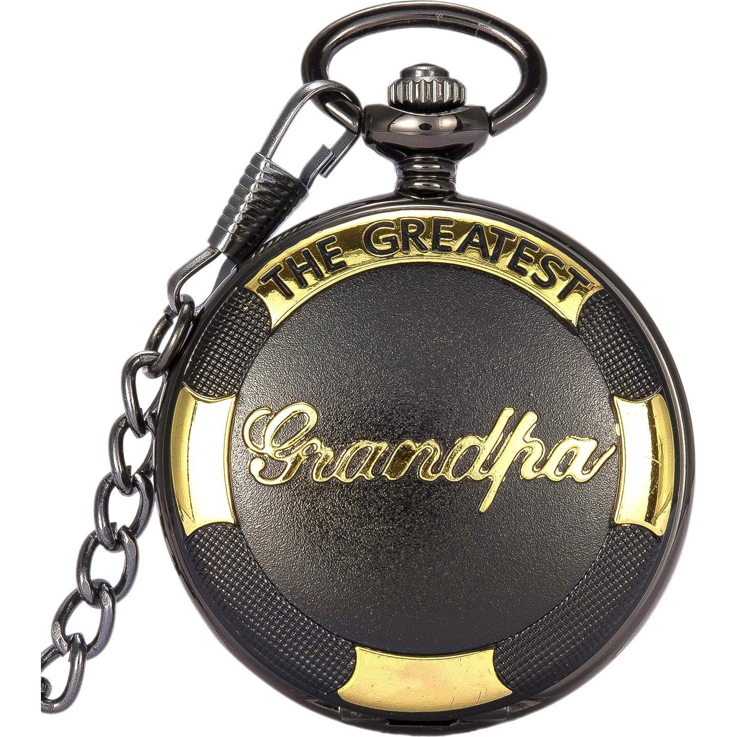 Reloj de bolsillo SwitchMe PK062901 cuarzo negro con cadena