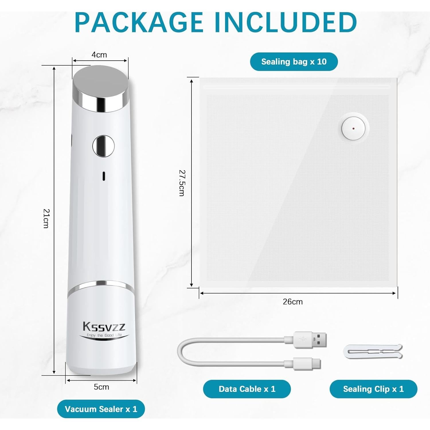 Sellador de Vacío de Mano HVS-10P - Compacto y Portátil