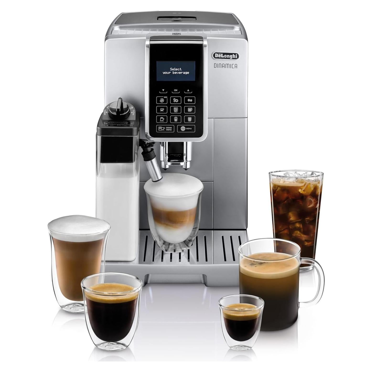 Máquina de Espresso De'Longhi Dinamica LatteCrema ECAM35075SI