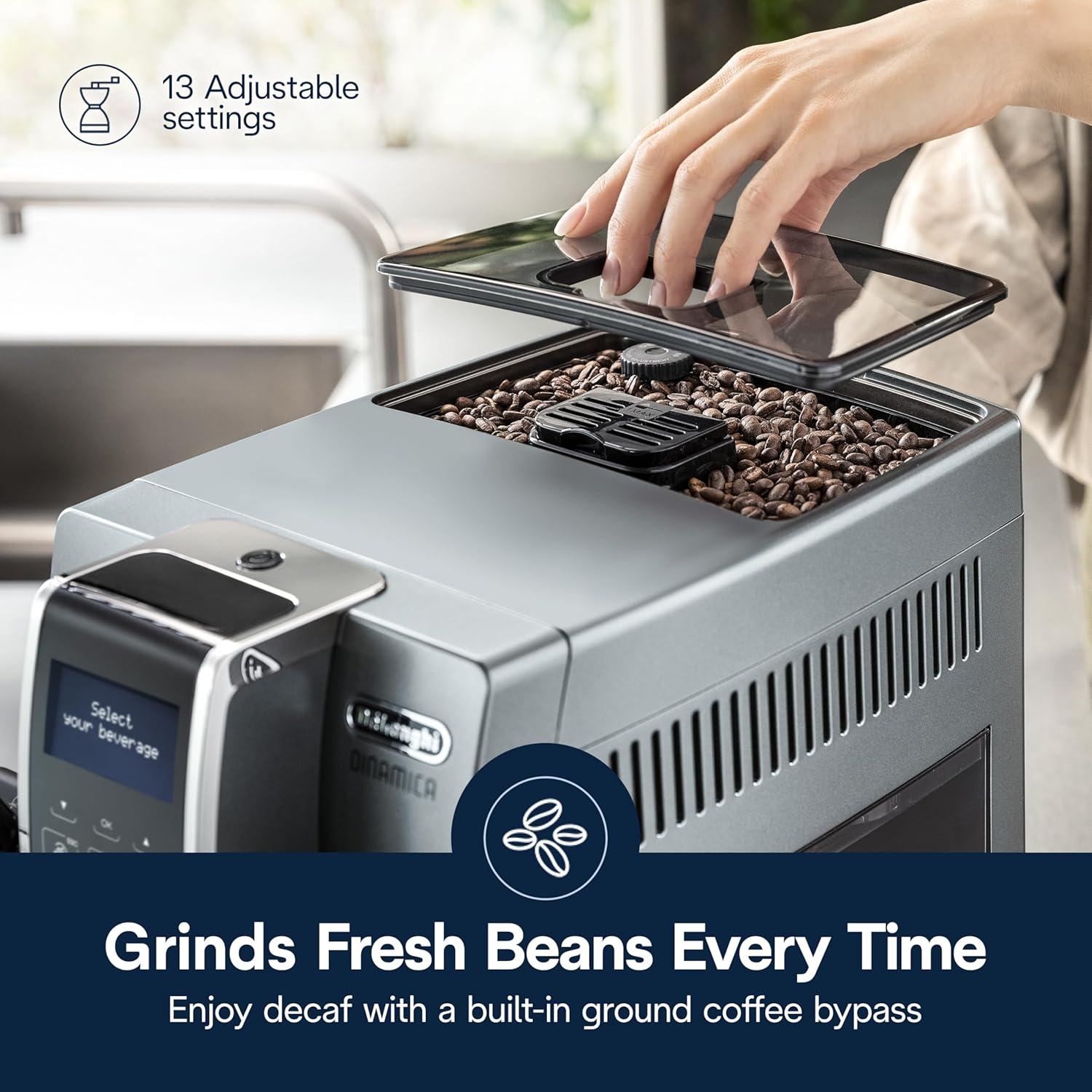 Máquina de Espresso De'Longhi Dinamica LatteCrema ECAM35075SI