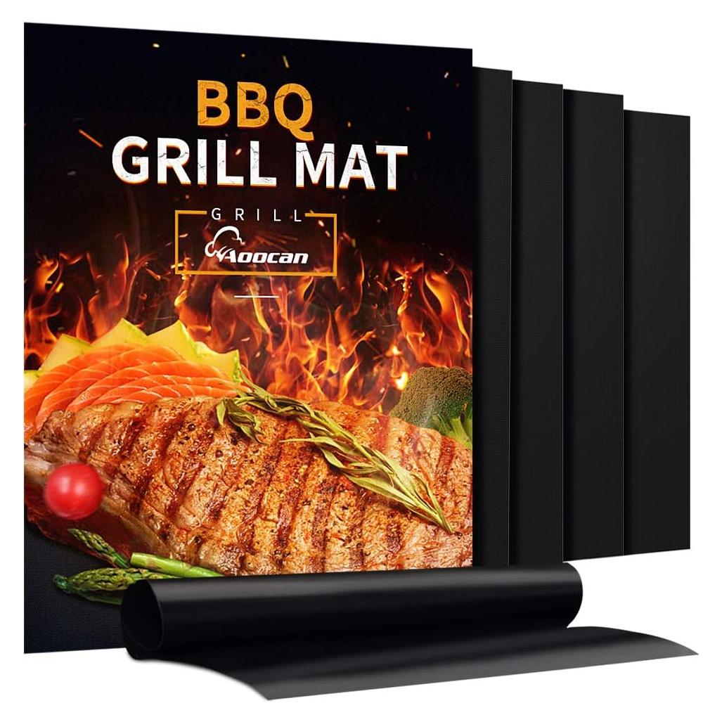 Alfombrillas para Parrilla Aoocan - Juego de 5 Reutilizables 40x33cm