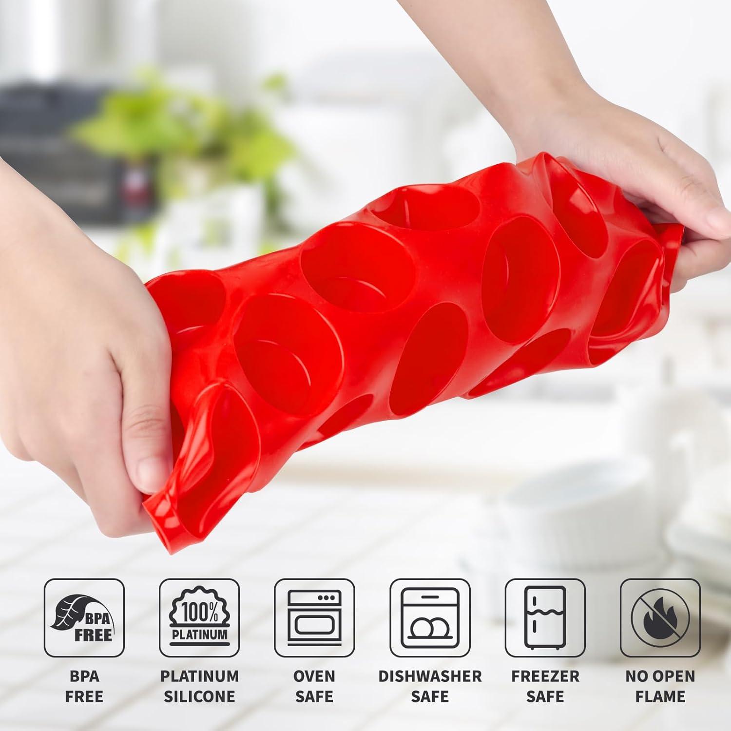 Moldes de Silicona para Muffins Mini Puyeipt - 2 Piezas 24 Cavidades