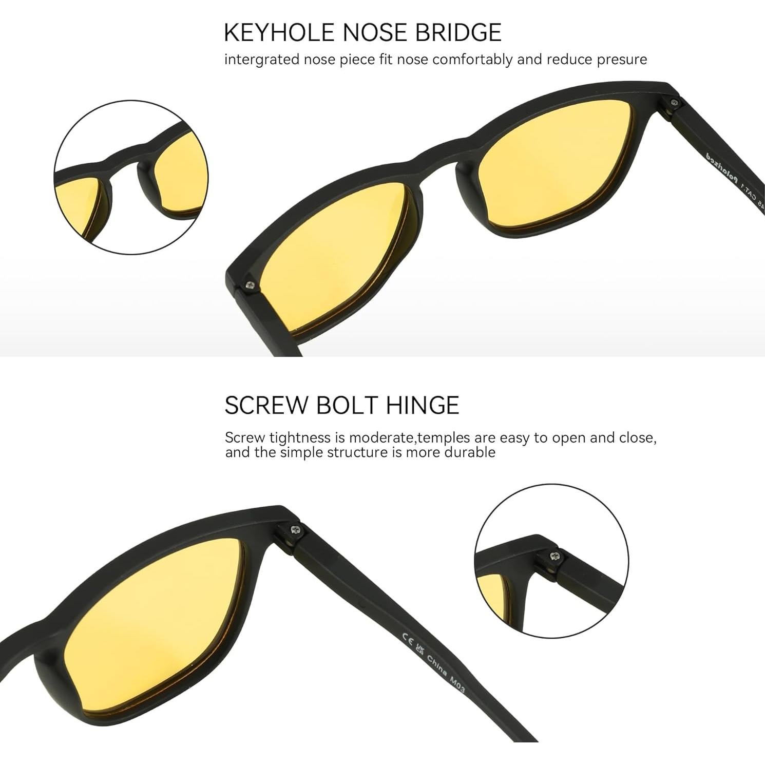 Gafas de sol polarizadas ZENOTTIC 2 paquetes UV protección