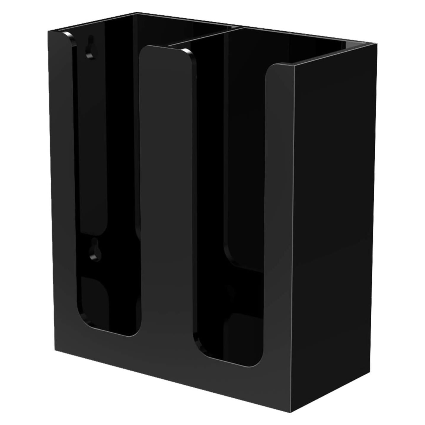 Organizador de Tazas Acrílicas Richboom, 2 Compartimentos, Negro