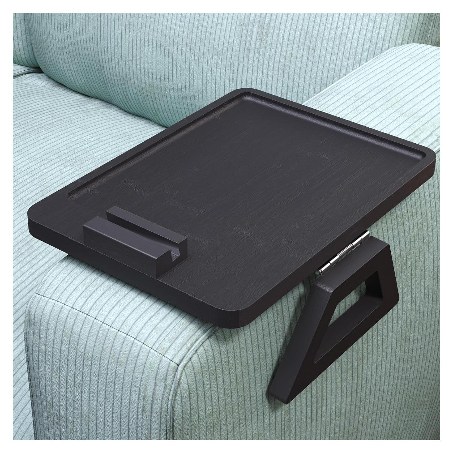Bandeja para Brazo de Sofá Plegable Danfoxer 32.5x23.9cm Negro