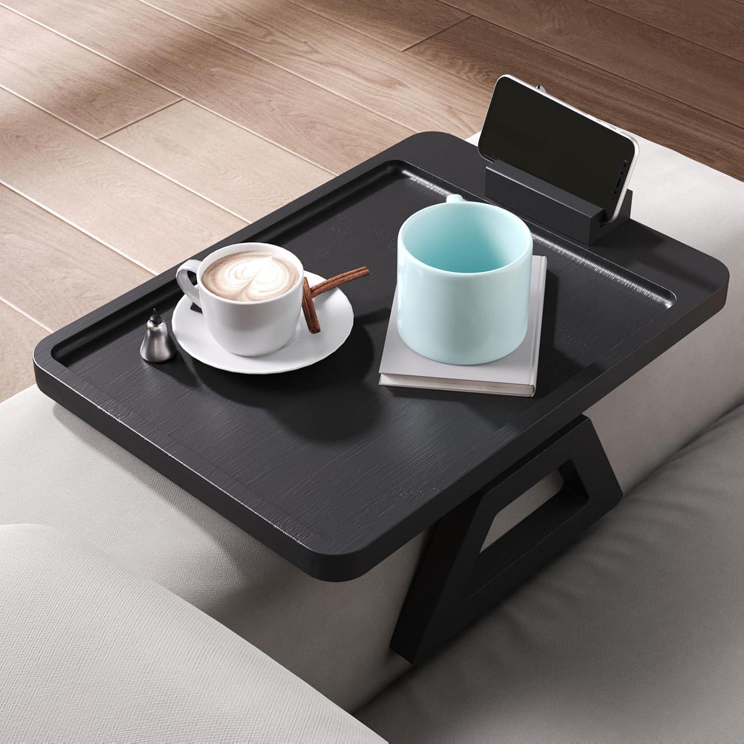 Bandeja para Brazo de Sofá Plegable Danfoxer 32.5x23.9cm Negro