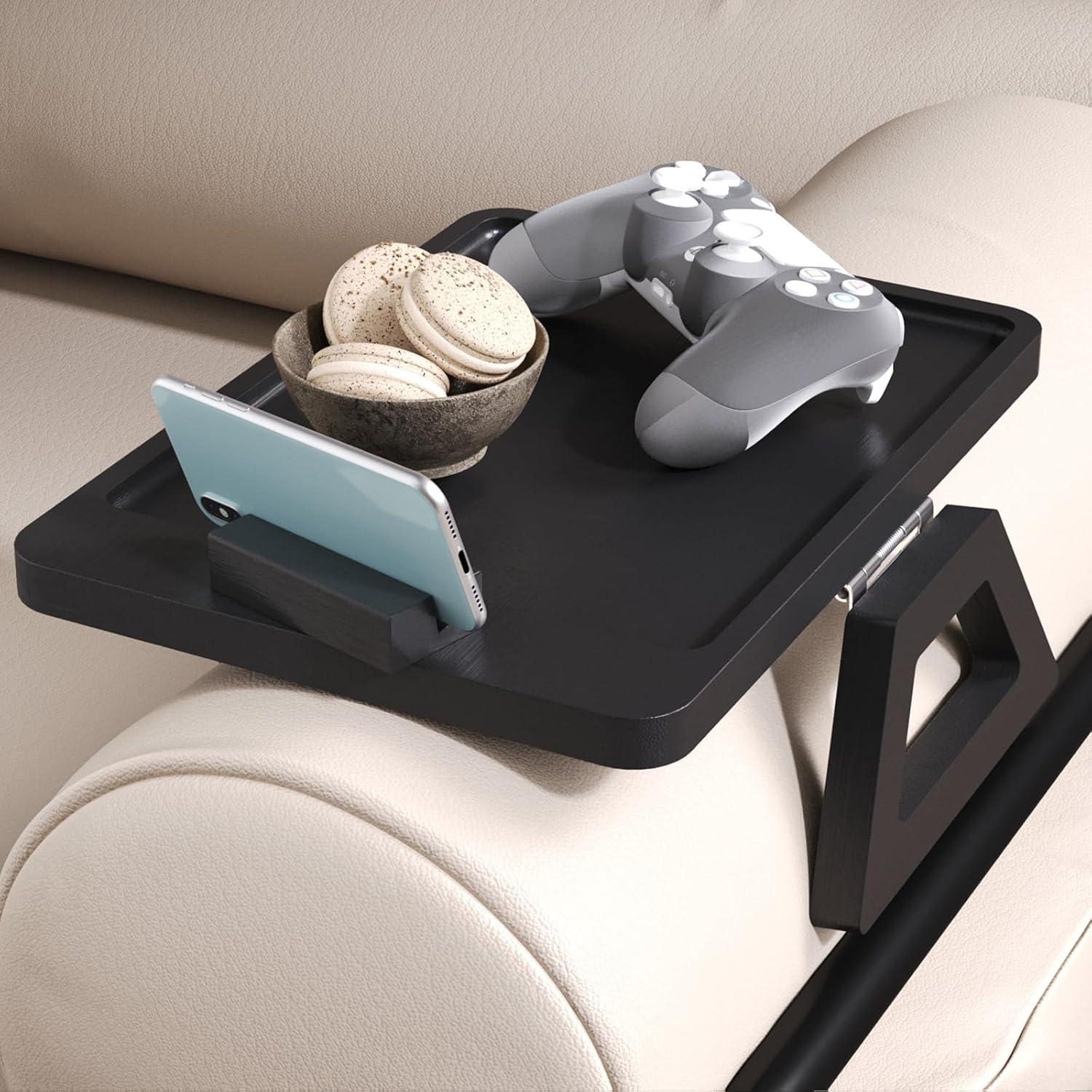 Bandeja para Brazo de Sofá Plegable Danfoxer 32.5x23.9cm Negro