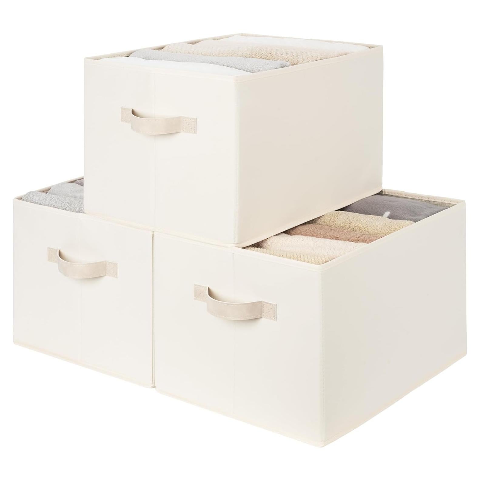 Cestas de Almacenamiento StorageWorks 3 Piezas Extra Grande Beige