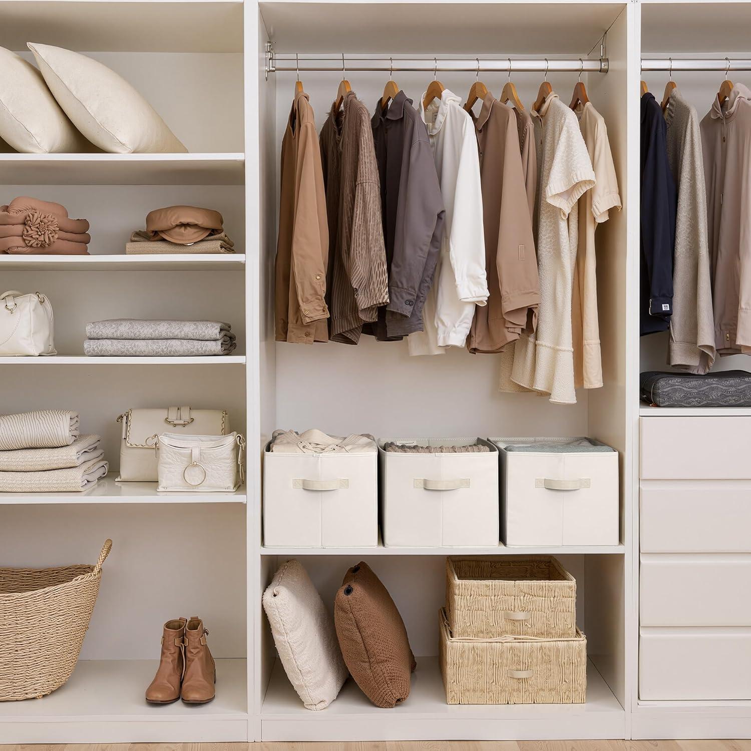 Cestas de Almacenamiento StorageWorks 3 Piezas Extra Grande Beige