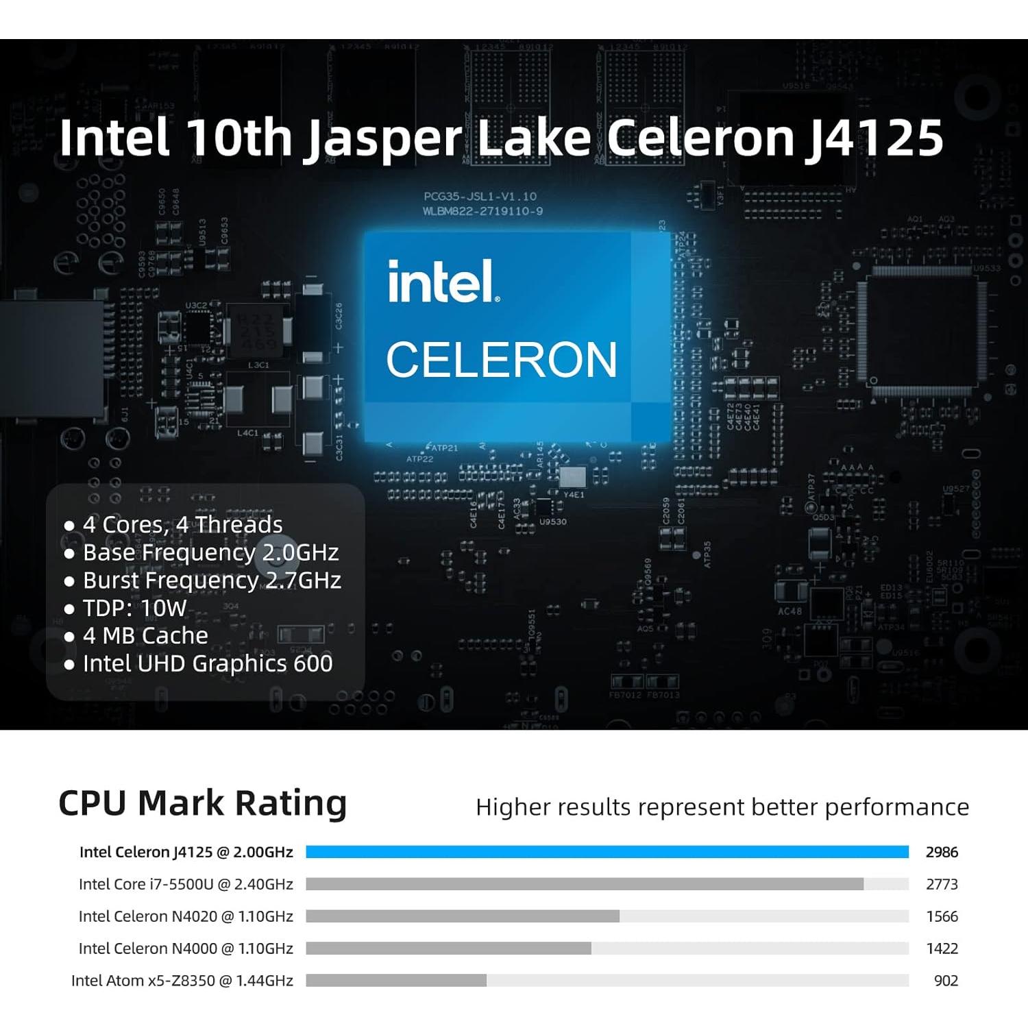 Mini PC Stick MeLE PCG02 Celeron J4125 8GB 256GB 4K