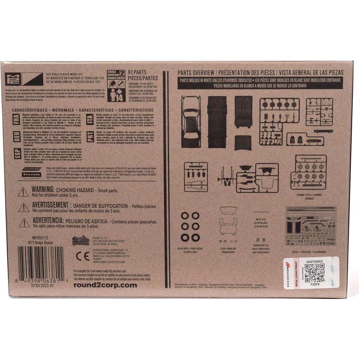 Kit de Modelo a Escala MPC 1971 Dodge Demon 1:25