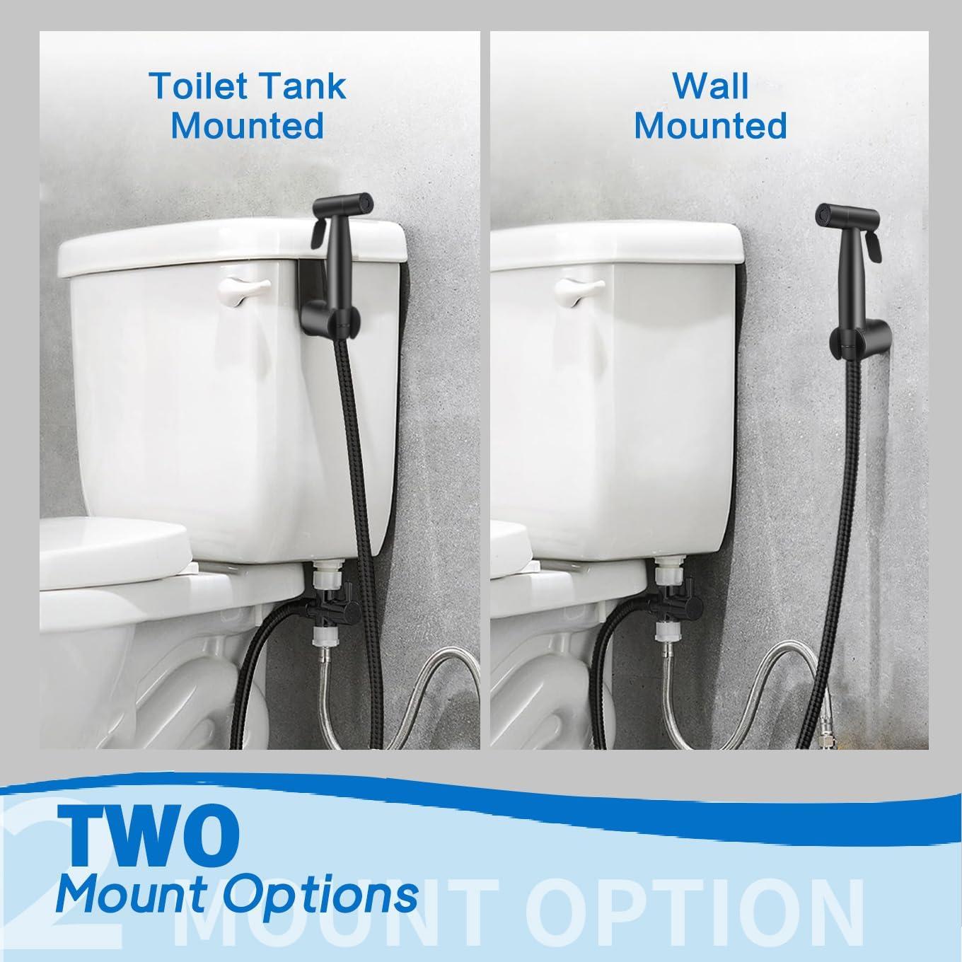 Rociador de Bidet de Mano BLYPHOO Acero Inoxidable Negro