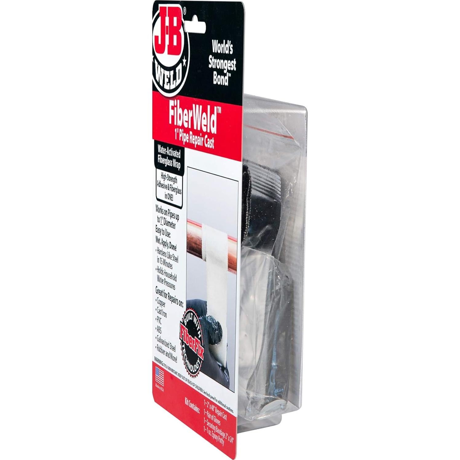 FiberWeld Reparación de Tuberías J-B Weld 5.08x121.92 cm Blanco