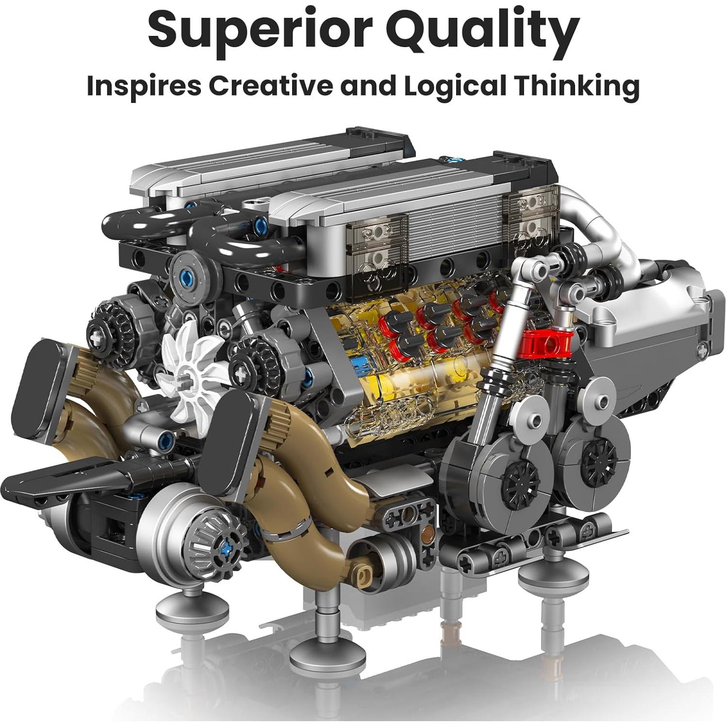 Kit de Construcción Motor W16 Mould King 10131 952 Piezas