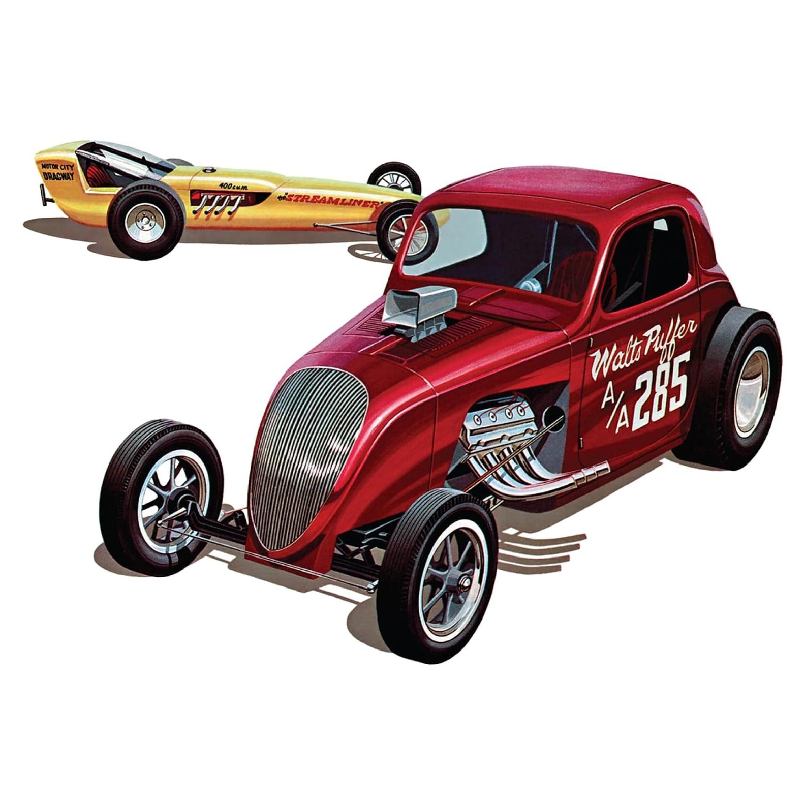 Kit de Modelo AMT Fiat Double Dragster 1:25 172 Piezas