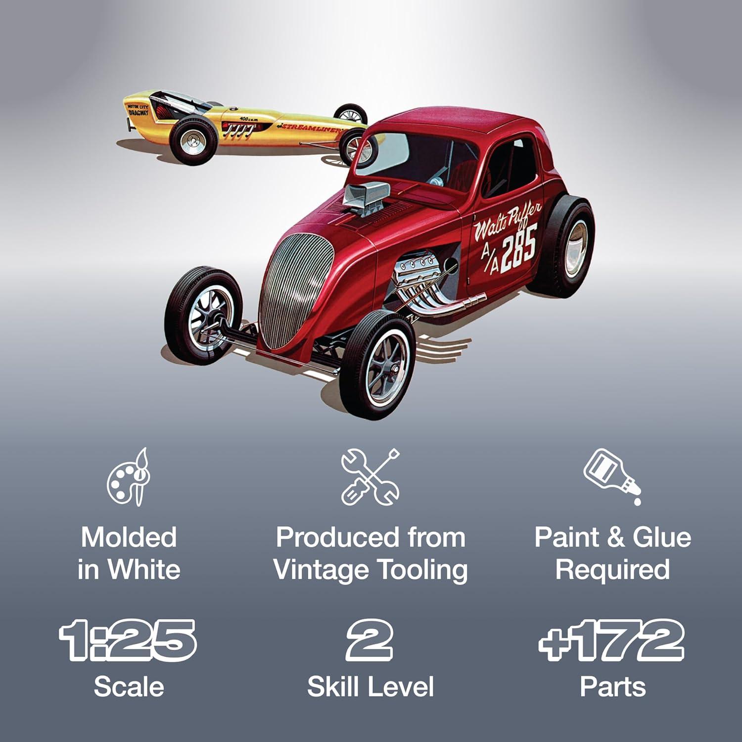 Kit de Modelo AMT Fiat Double Dragster 1:25 172 Piezas