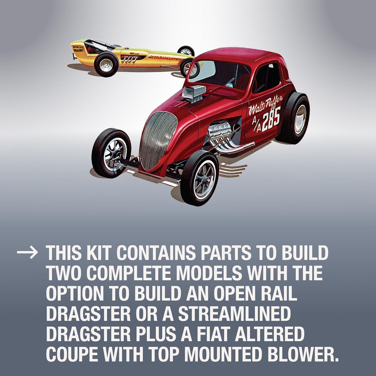 Kit de Modelo AMT Fiat Double Dragster 1:25 172 Piezas