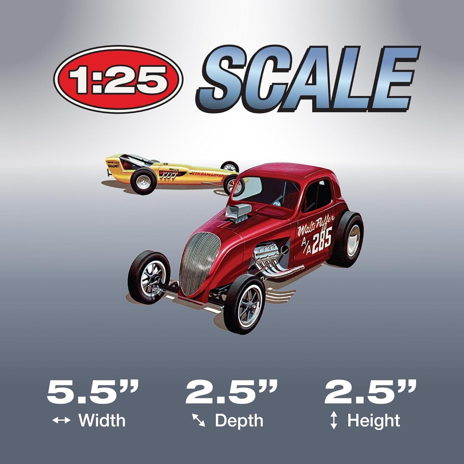 Kit de Modelo AMT Fiat Double Dragster 1:25 172 Piezas