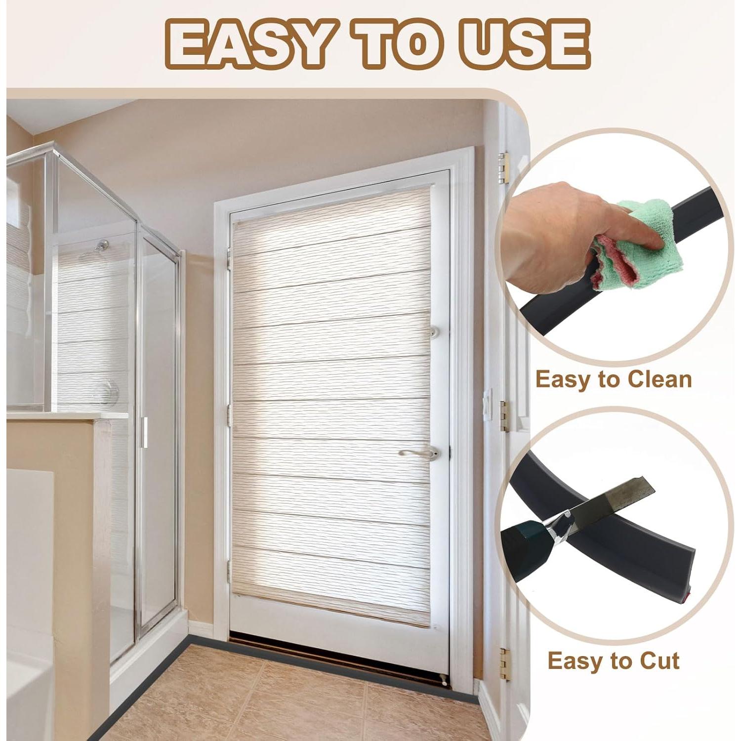 Barrera de Drenaje Plegable PATIKIL 99 cm Negro TPE